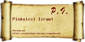 Piskolczi Izrael névjegykártya